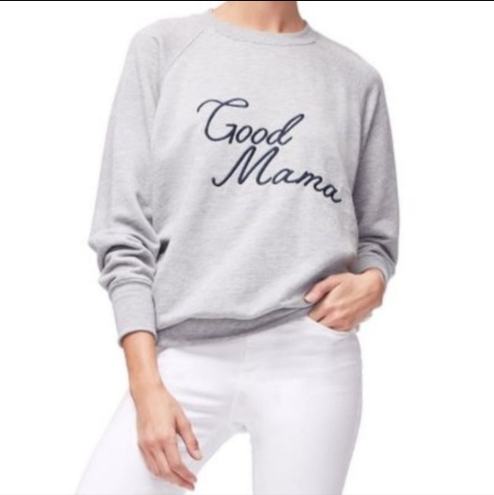 Good American Good Mama Heather Grey Sweatshirt